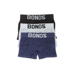 12 X Bonds Mens Seamless Black/ Grey/ Navy Trunks Underwear