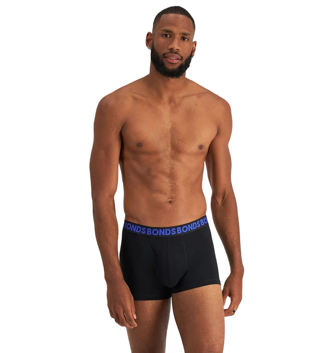 15 X Bonds Mens Everyday Trunks Underwear Black Multi Undies