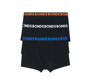 15 X Bonds Mens Everyday Trunks Underwear Black Multi Undies