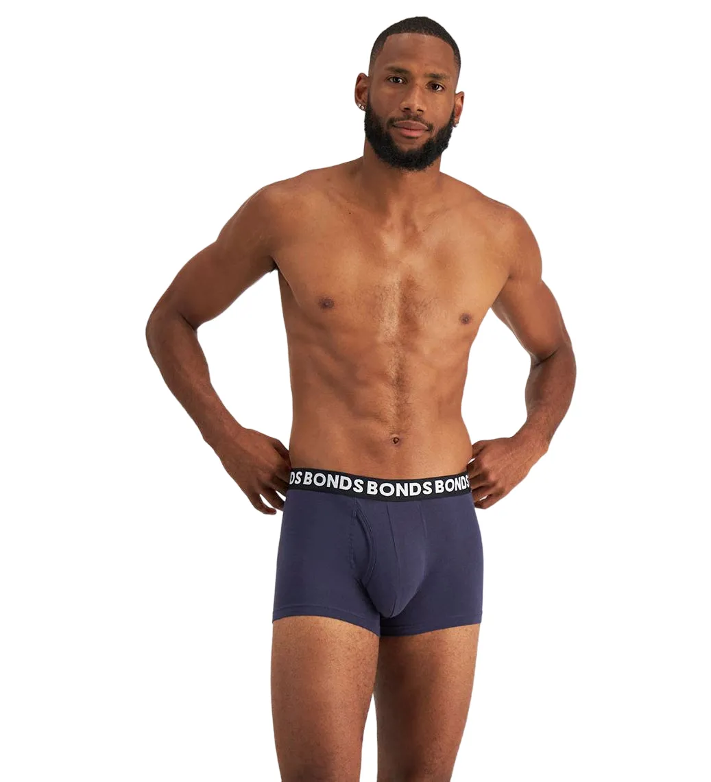 18 X Bonds Mens Everyday Trunks Underwear Black / Navy / Grey Undies