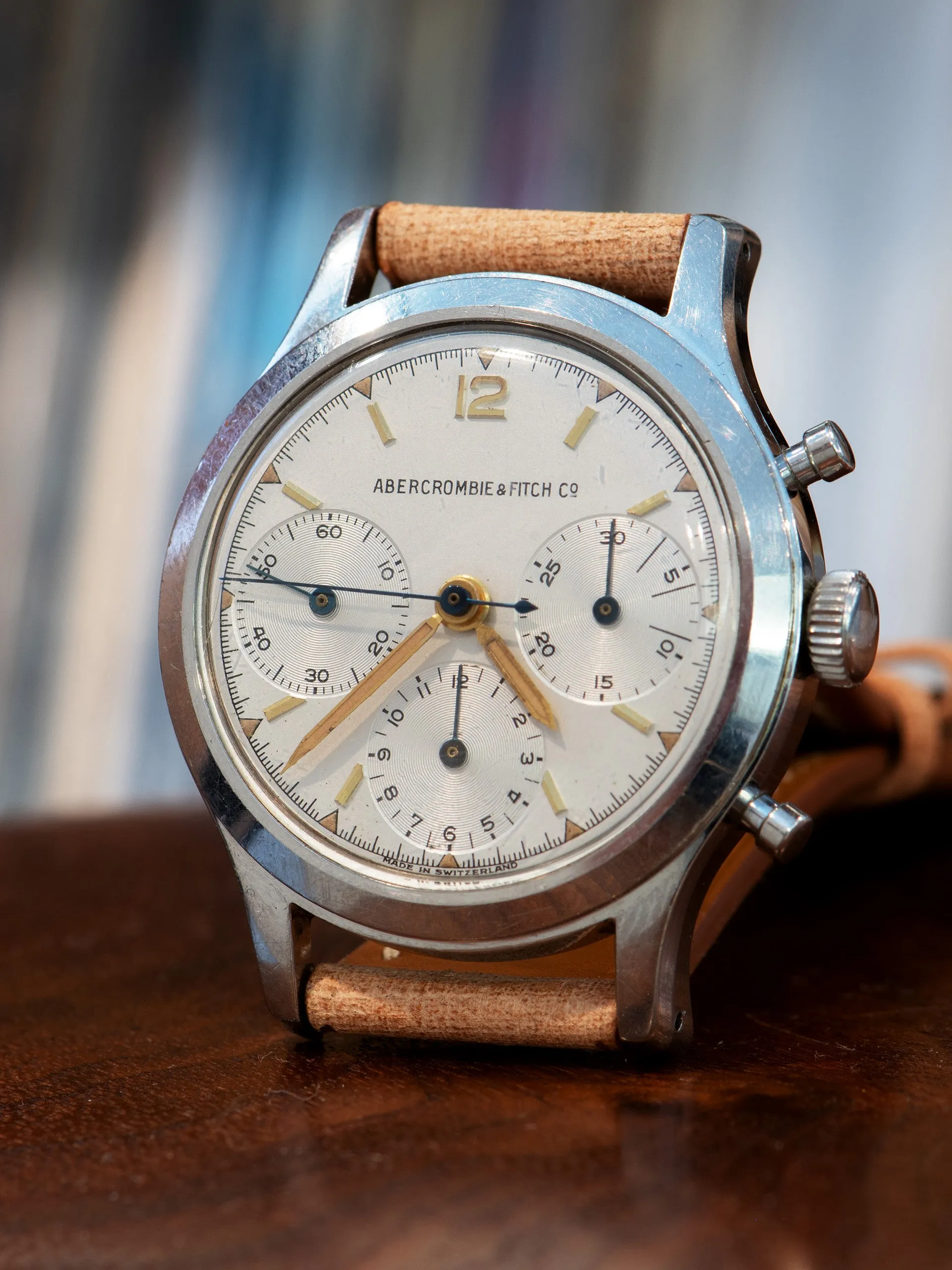 1950s Abercrombie & Fitch Co. Chronograph (Ref. 2444) "Valjoux 72"