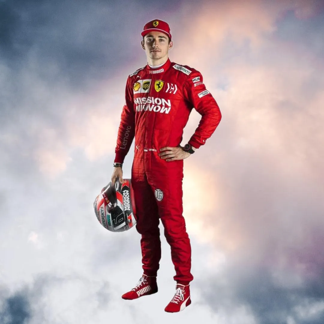 2019 Charles Leclerc Race Mission Winnow Scuderia Ferrari F1 Suit