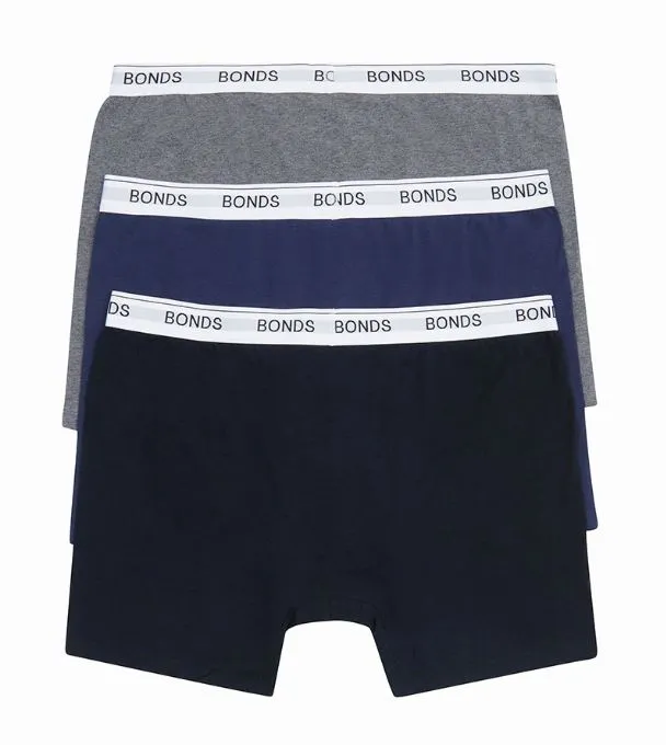 3 Pack X Bonds Mens Guyfront Mid Trunks Underwear - 01K