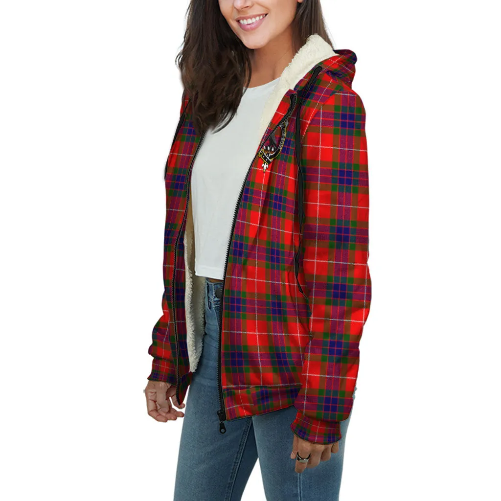 Abernethy Tartan Sherpa Hoodie with Family Crest