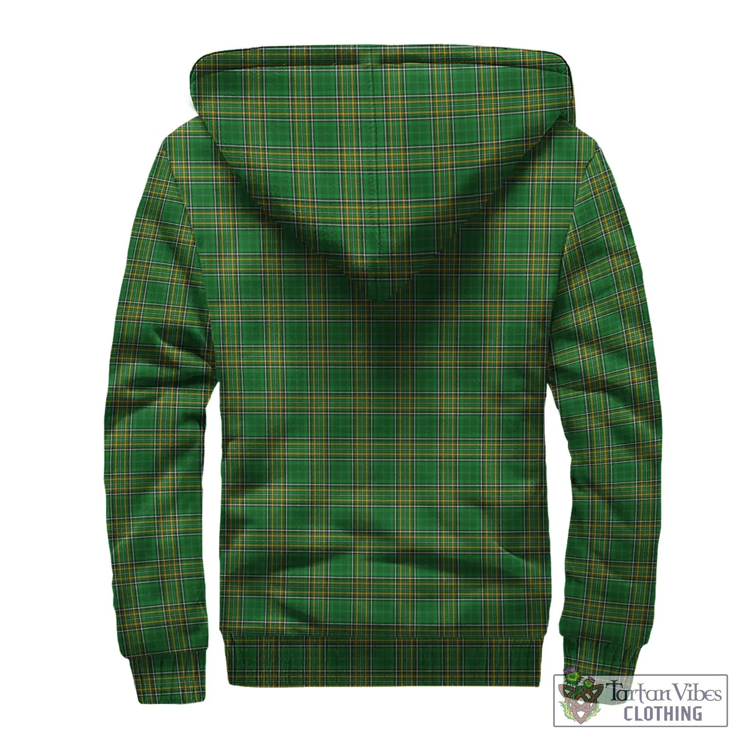 Agnew Irish Clan Tartan Sherpa Hoodie with Coat of Arms