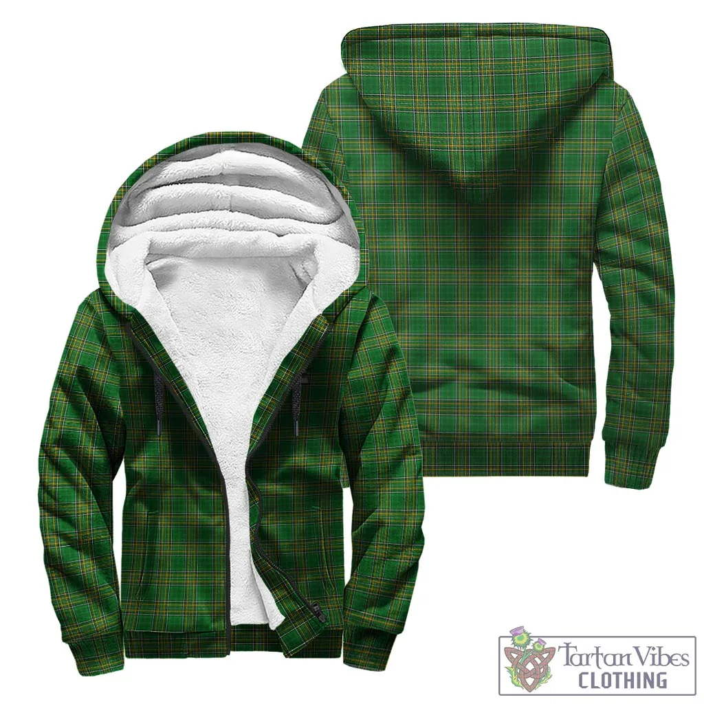 Aherne Irish Clan Tartan Sherpa Hoodie with Coat of Arms