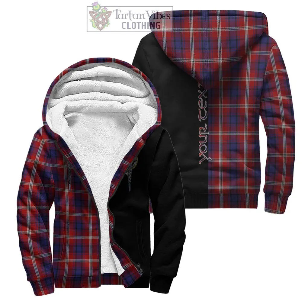 Ainslie Tartan Sherpa Hoodie with Family Crest and Half Of Me Style