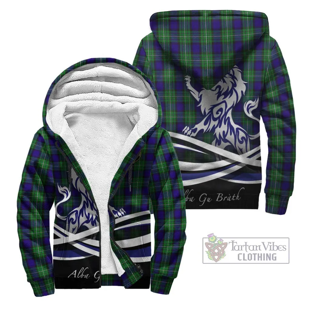 Alexander Tartan Sherpa Hoodie with Alba Gu Brath Regal Lion Emblem