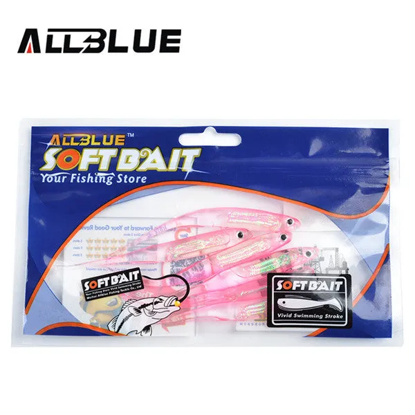 ALLBLUE Soft Lure 6pcs/lot 2.8g/95mm for Fishing Shad Fishing Worm Swimbaits Jig Head Soft Lure Fly Fishing Bait Fishing Lures