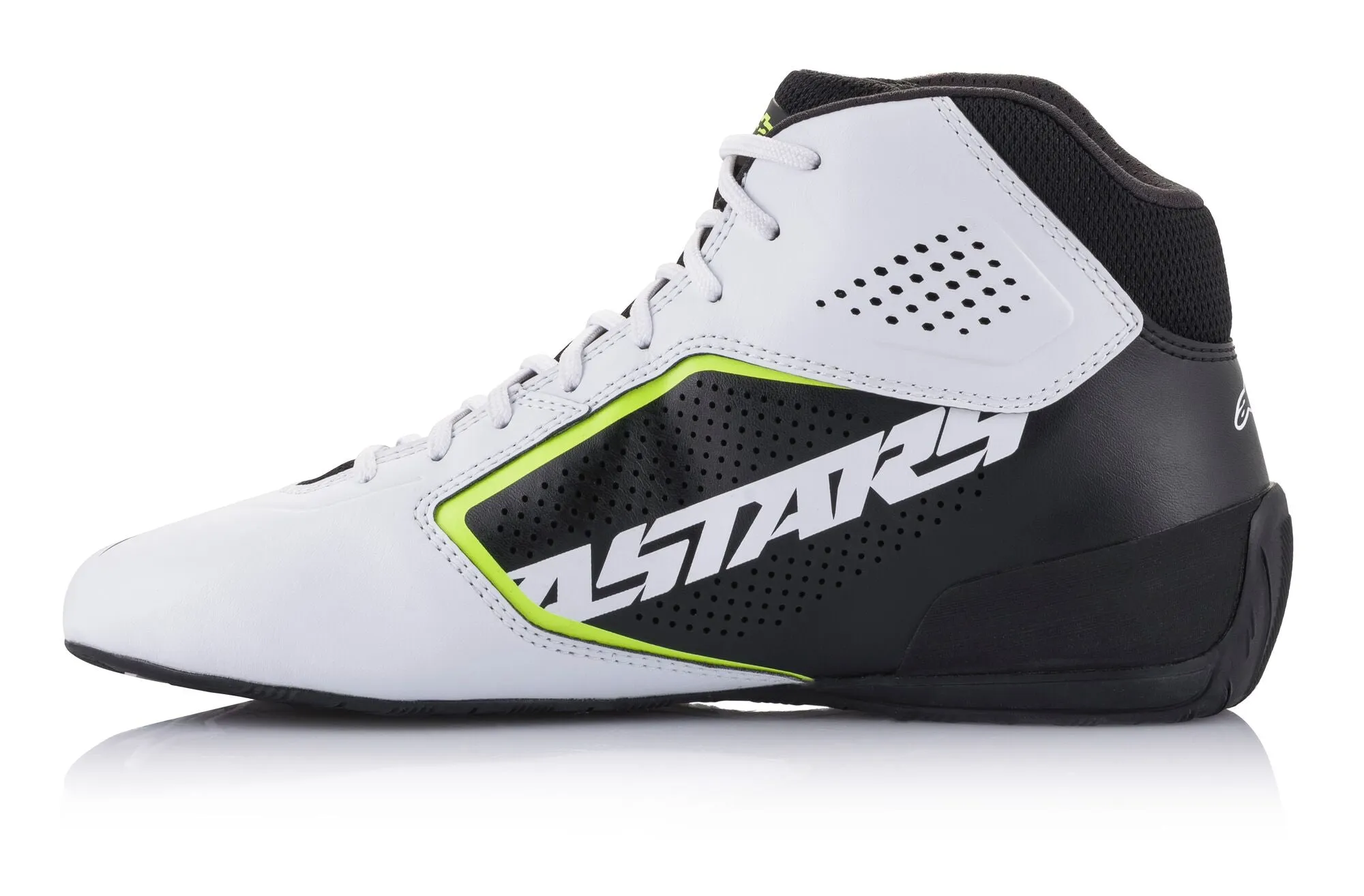 ALPINESTARS 2711521_215_11,5 Karting shoes TECH-1 K START V2, white/black/yellow fluo, Size 45