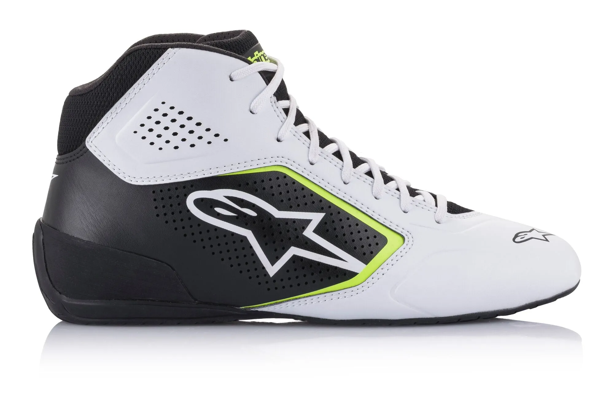 ALPINESTARS 2711521_215_11,5 Karting shoes TECH-1 K START V2, white/black/yellow fluo, Size 45