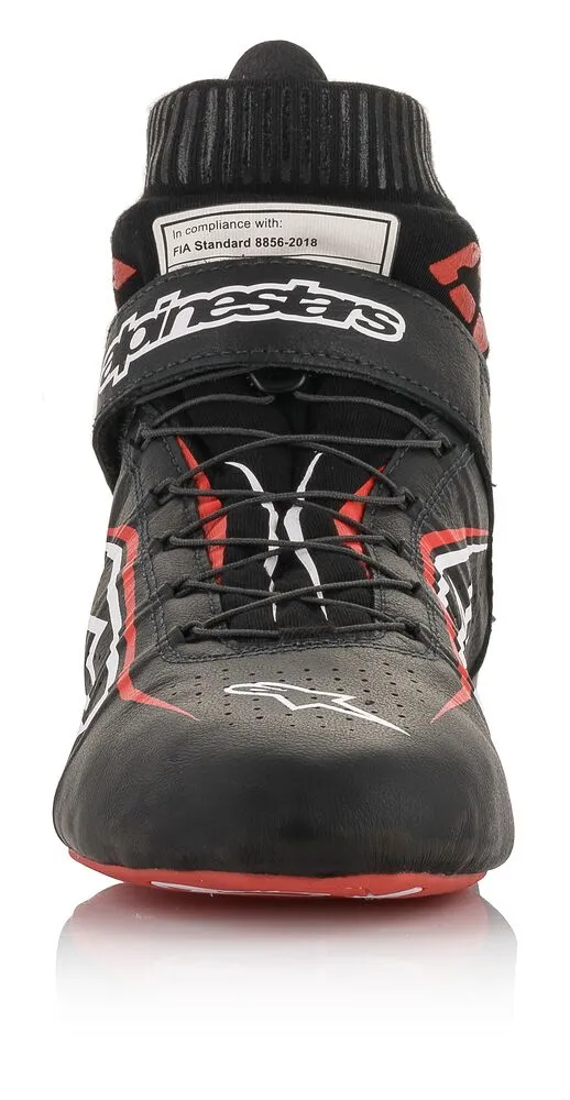 ALPINESTARS 2715020_123_10,5 TECH 1Z v2 Race shoes, FIA 8856-2018, black/white/red, size 43,5 (10,5)