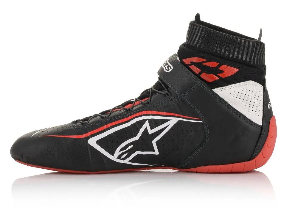 ALPINESTARS 2715020_123_10,5 TECH 1Z v2 Race shoes, FIA 8856-2018, black/white/red, size 43,5 (10,5)