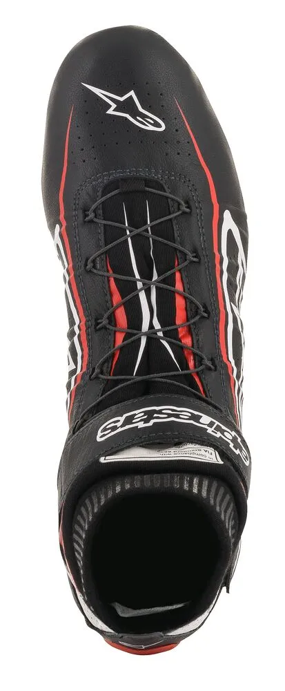 ALPINESTARS 2715020_123_10,5 TECH 1Z v2 Race shoes, FIA 8856-2018, black/white/red, size 43,5 (10,5)