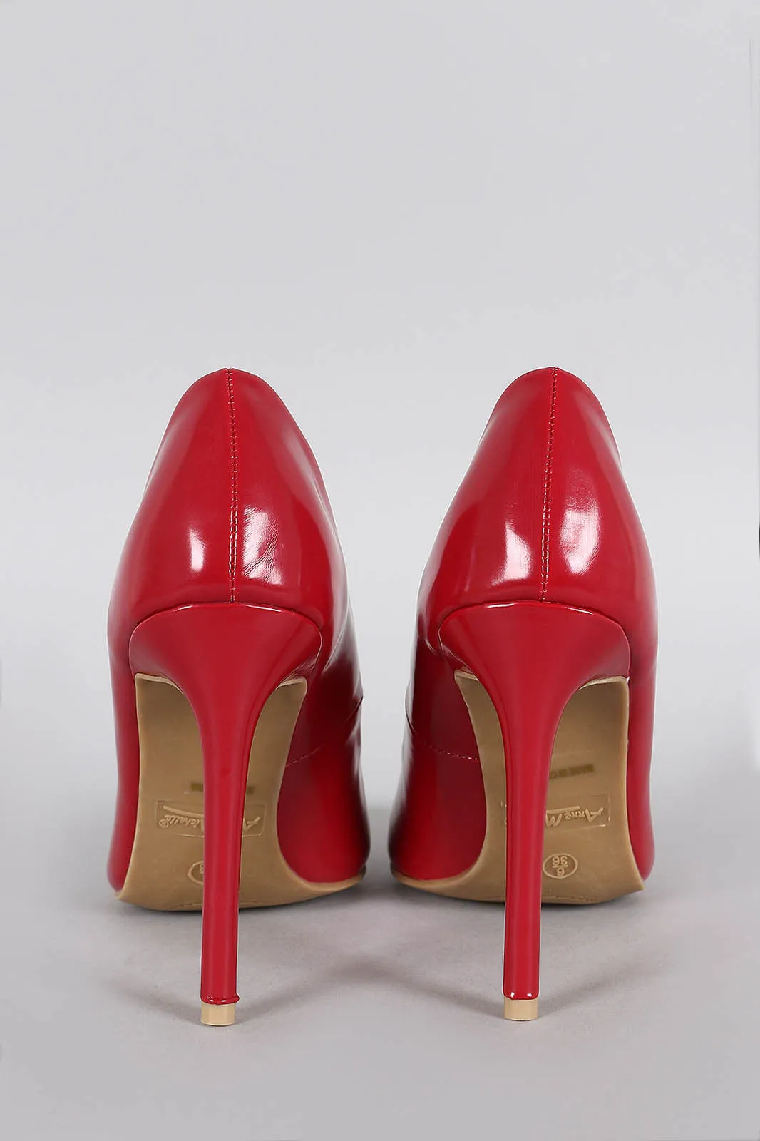 Anne Micelle Patent Pointy Toe Pump