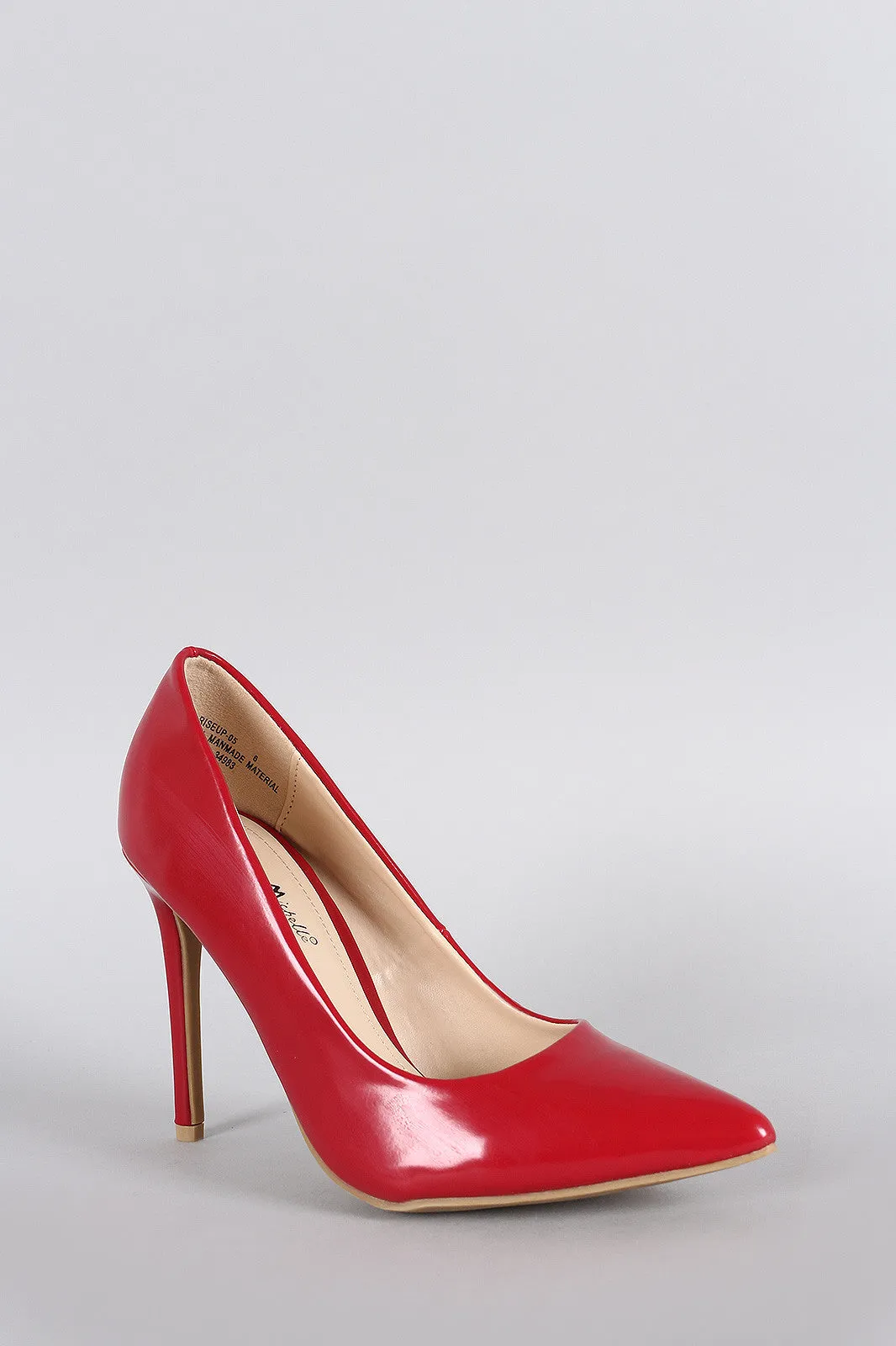 Anne Micelle Patent Pointy Toe Pump