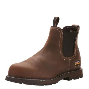 Ariat Groundbreaker H2O Waterproof Mens Steel Toe Chelsea Boot - Dark Brown