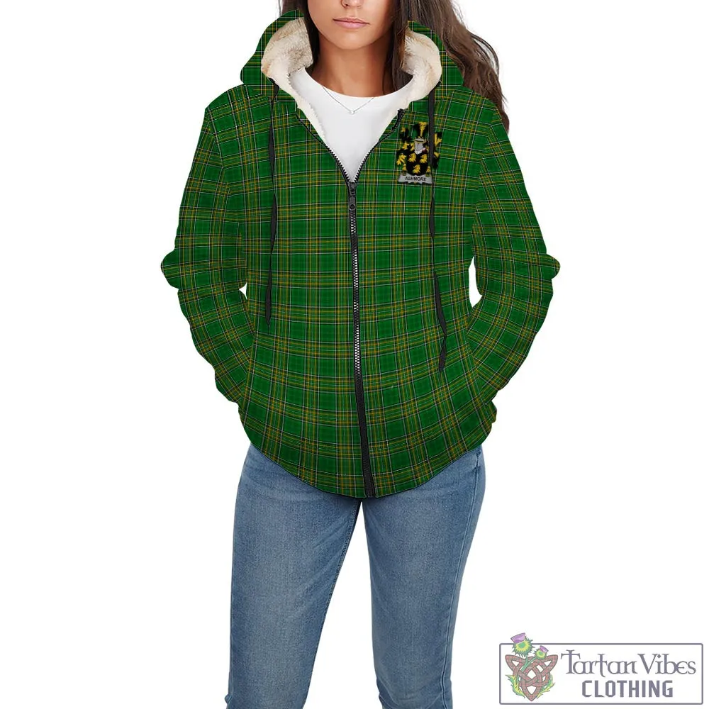 Ashmore Irish Clan Tartan Sherpa Hoodie with Coat of Arms