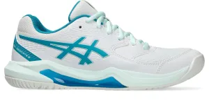 Asics Womens Gel Dedicate 8 (Hardcourt) Tennis Shoe - White/Teal Blue