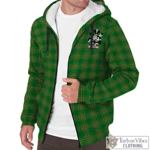 Aylmer Irish Clan Tartan Sherpa Hoodie with Coat of Arms