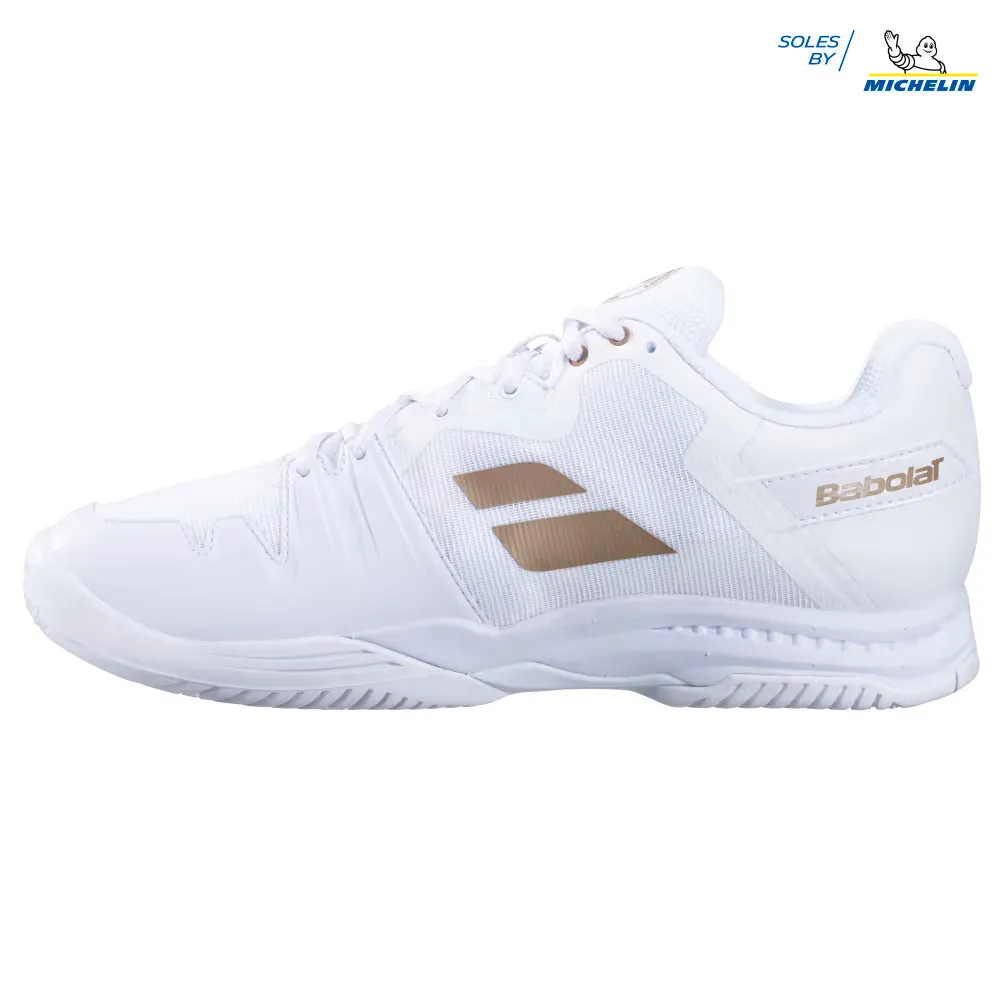 Babolat SFX 3 Wimbledon All Court Tennis Shoes Womens White/Gold 31S23885