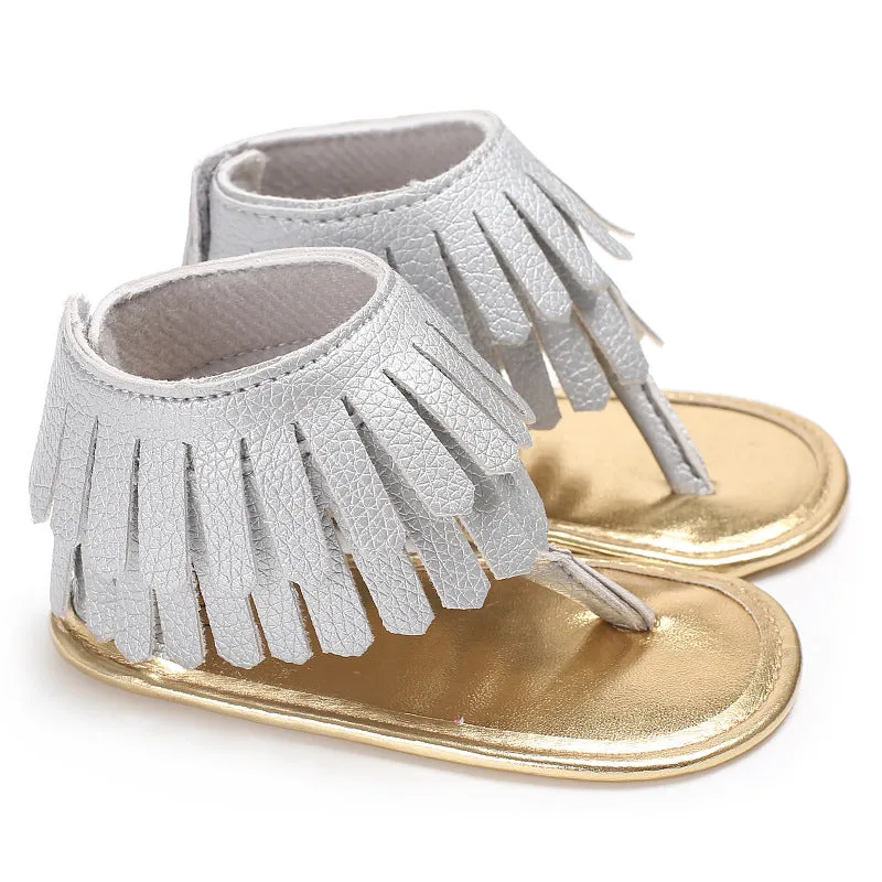 Baby Girl Toddler Shoes Multicolor Tassel Soft Sole Flip-flop Sandals Toddler Shoes