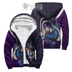 Baillie Highland Society Tartan Sherpa Hoodie with Epic Bagpipe Style