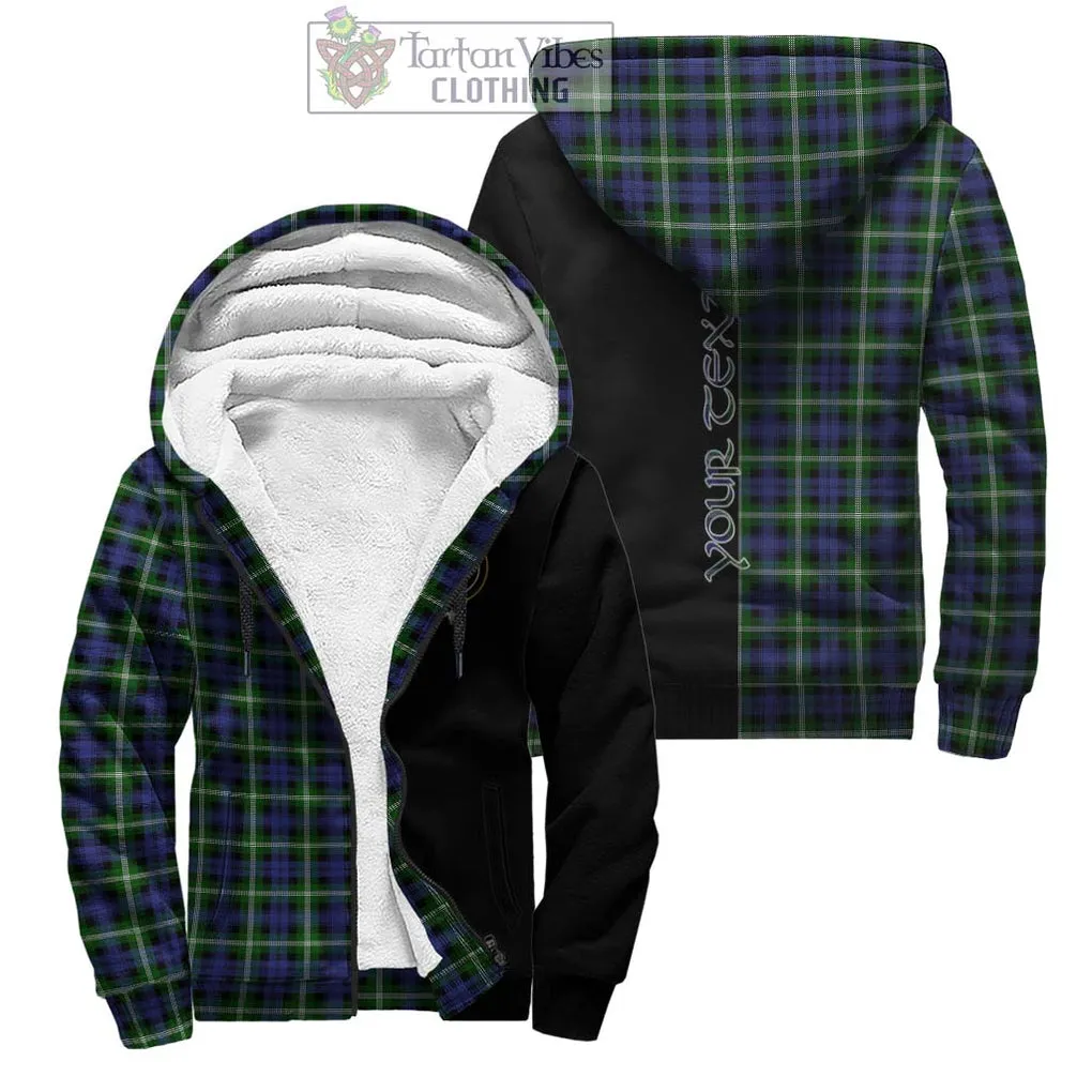 Baillie of Polkemmet Tartan Sherpa Hoodie with Family Crest and Half Of Me Style