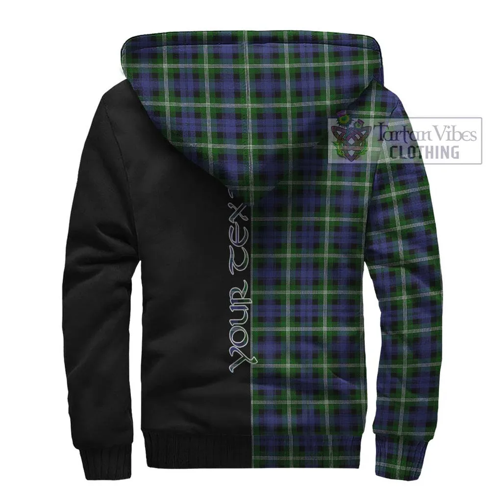 Baillie of Polkemmet Tartan Sherpa Hoodie with Family Crest and Half Of Me Style