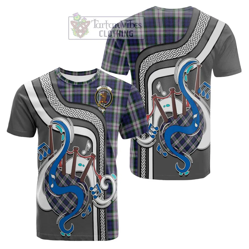 Baird Dress Tartan Cotton T-shirt with Epic Bagpipe Style