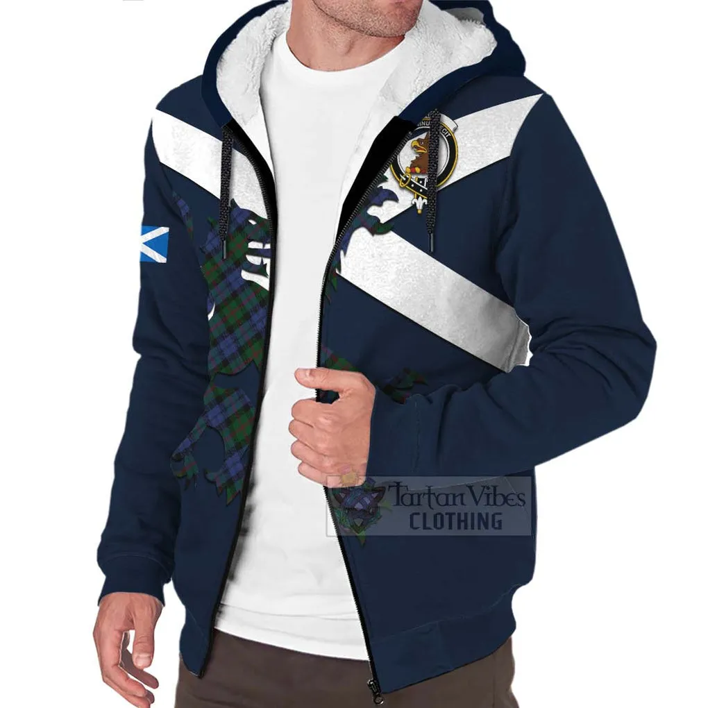 Baird Tartan Lion Rampant Sherpa Hoodie  Proudly Display Your Heritage with Alba Gu Brath and Clan Name