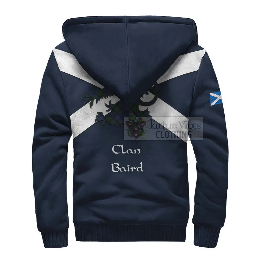 Baird Tartan Lion Rampant Sherpa Hoodie  Proudly Display Your Heritage with Alba Gu Brath and Clan Name