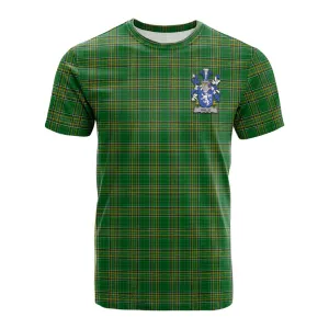 Balle Irish Clan Tartan Cotton T-shirt with Coat of Arms