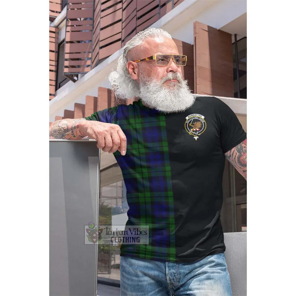 Bannatyne Tartan Cotton T-shirt with Family Crest and Half Of Me Style