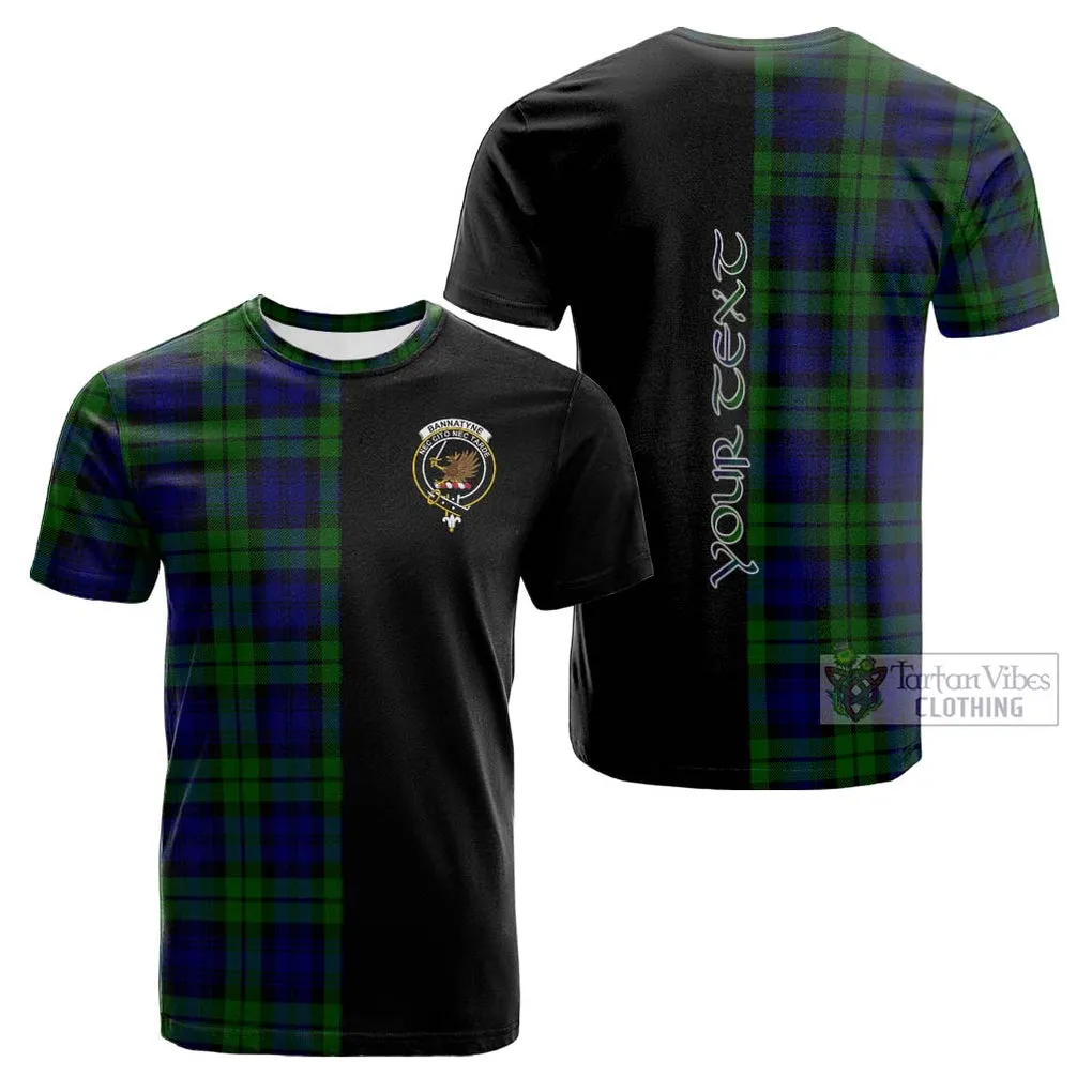 Bannatyne Tartan Cotton T-shirt with Family Crest and Half Of Me Style