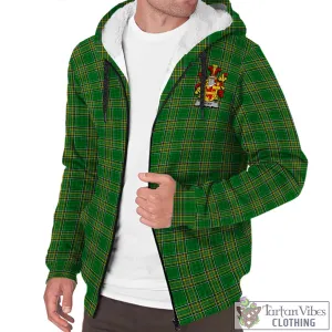 Barby Irish Clan Tartan Sherpa Hoodie with Coat of Arms