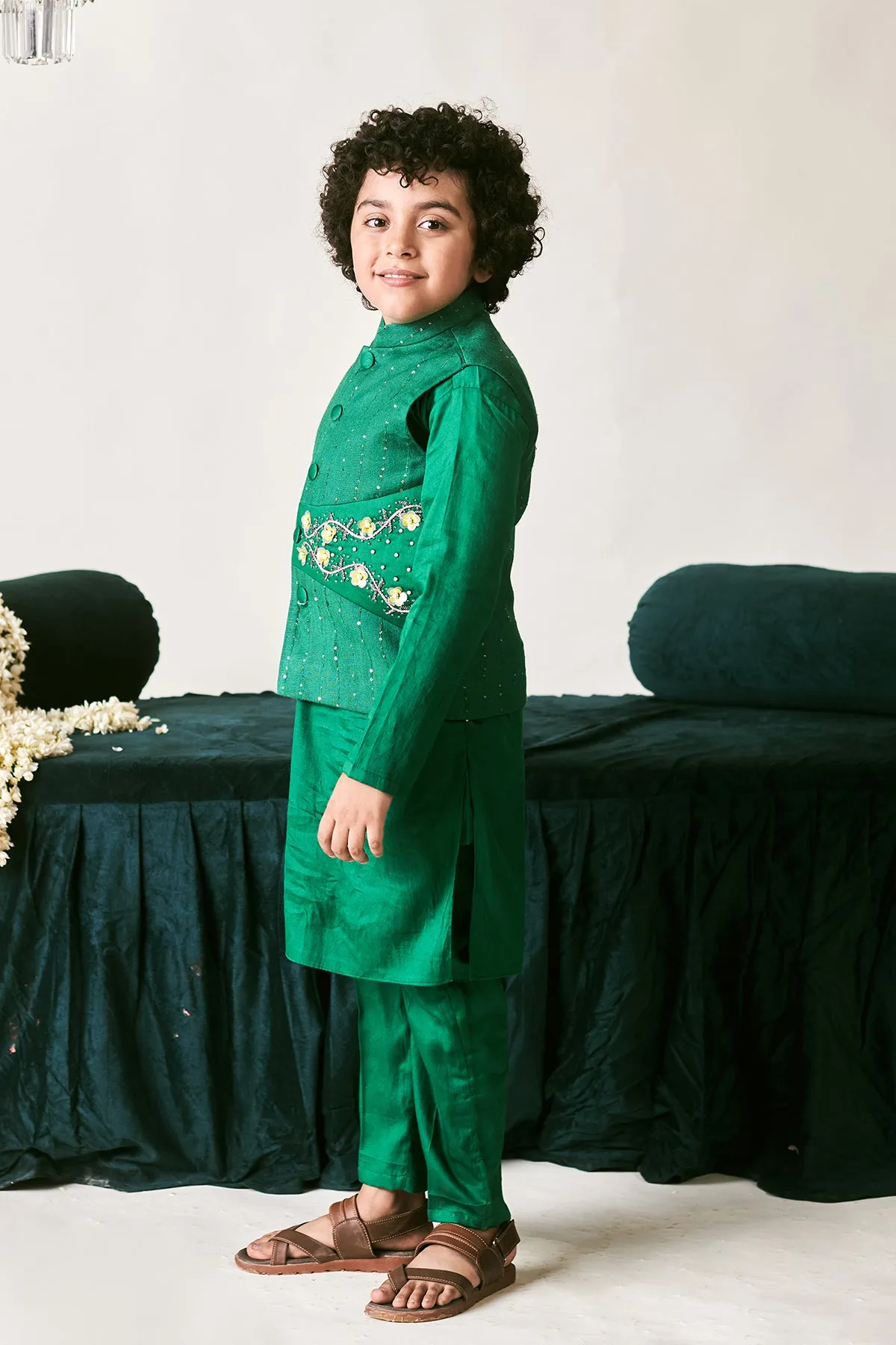 Basar- Kurta Pyjama Set With Nehru Jacket- Set Of 3