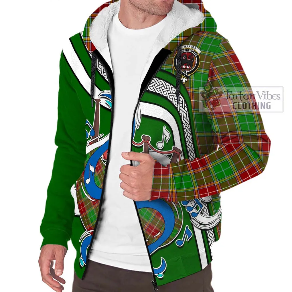 Baxter Modern Tartan Sherpa Hoodie with Epic Bagpipe Style