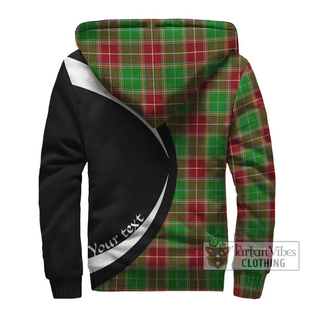 Baxter Modern Tartan Sherpa Hoodie with Family Crest Circle Style