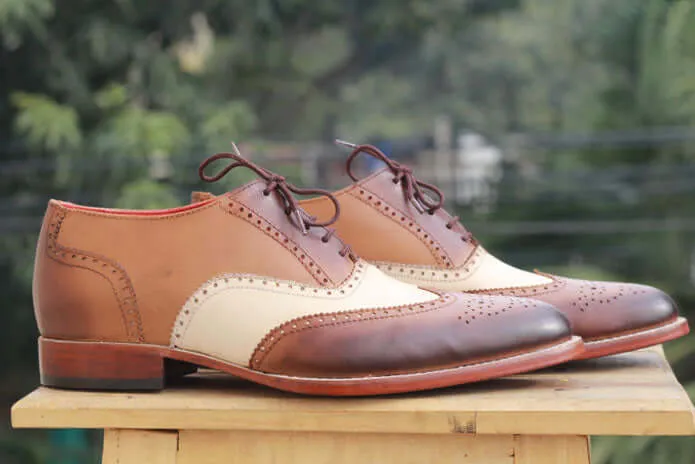 Bespoke Leather Oxford Shoe for Men's