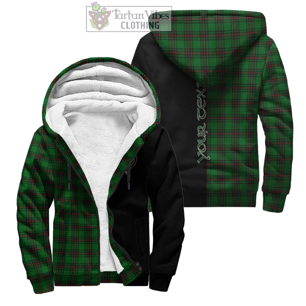 Beveridge Tartan Sherpa Hoodie with Family Crest and Half Of Me Style