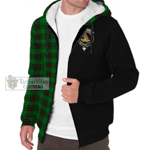 Beveridge Tartan Sherpa Hoodie with Family Crest and Half Of Me Style