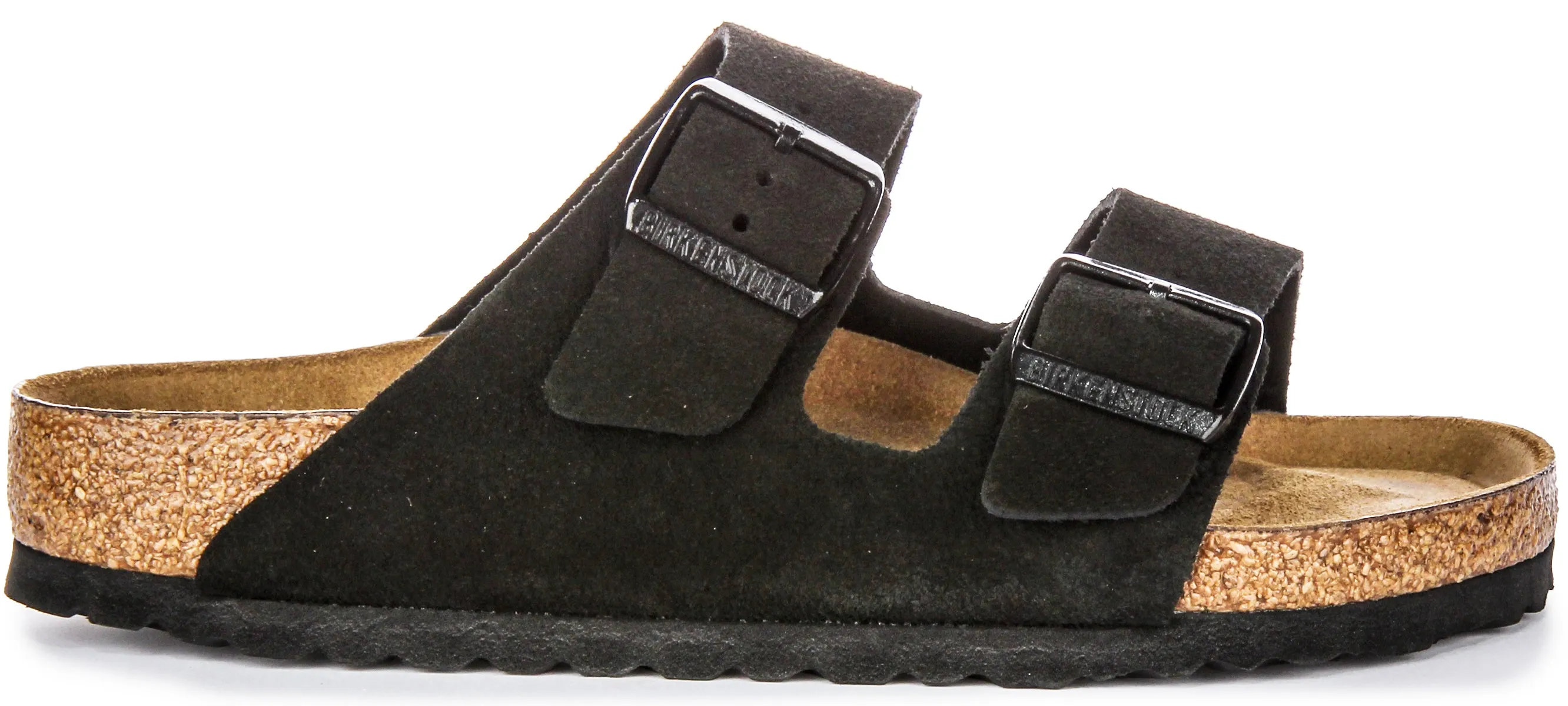 Birkenstock Arizona Soft Footbed In Black Suede | Regular Fit