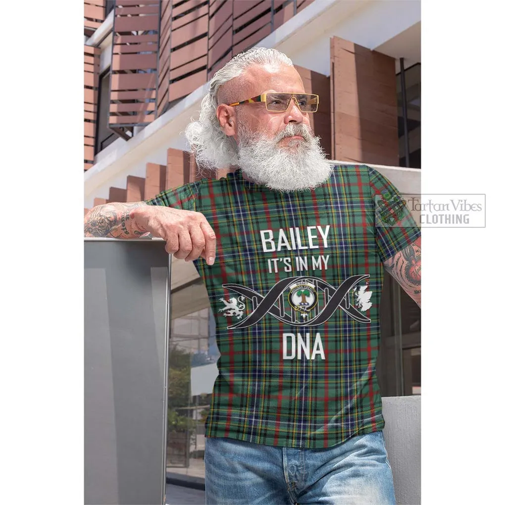 Bisset Tartan Cotton T-shirt with Family Crest DNA In Me Style