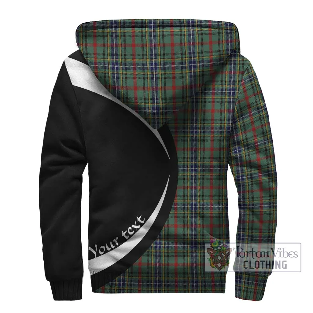 Bisset Tartan Sherpa Hoodie with Family Crest Circle Style