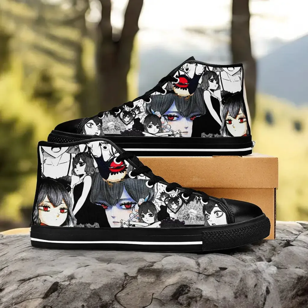 Black Clover Nero Secre Swallowtail Shoes High Tops Sneakers for Kids and Adults