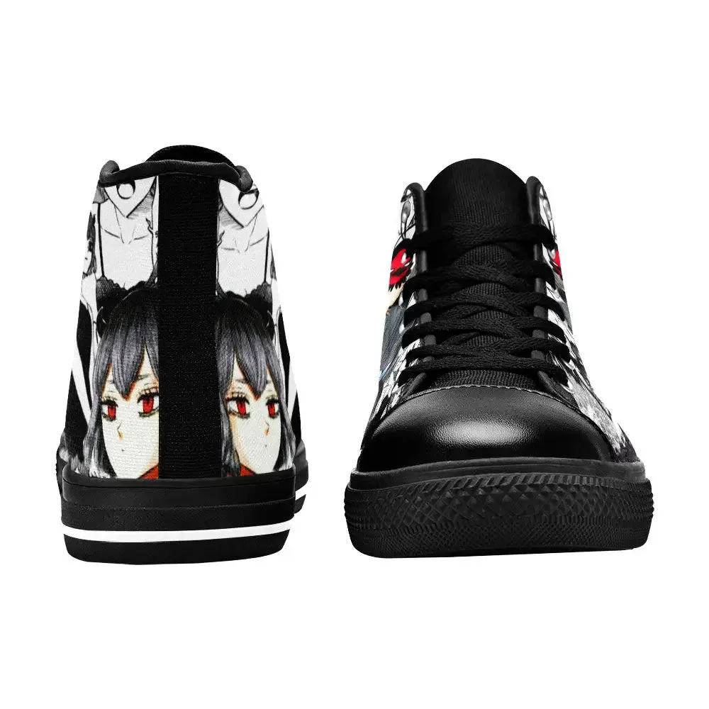 Black Clover Nero Secre Swallowtail Shoes High Tops Sneakers for Kids and Adults