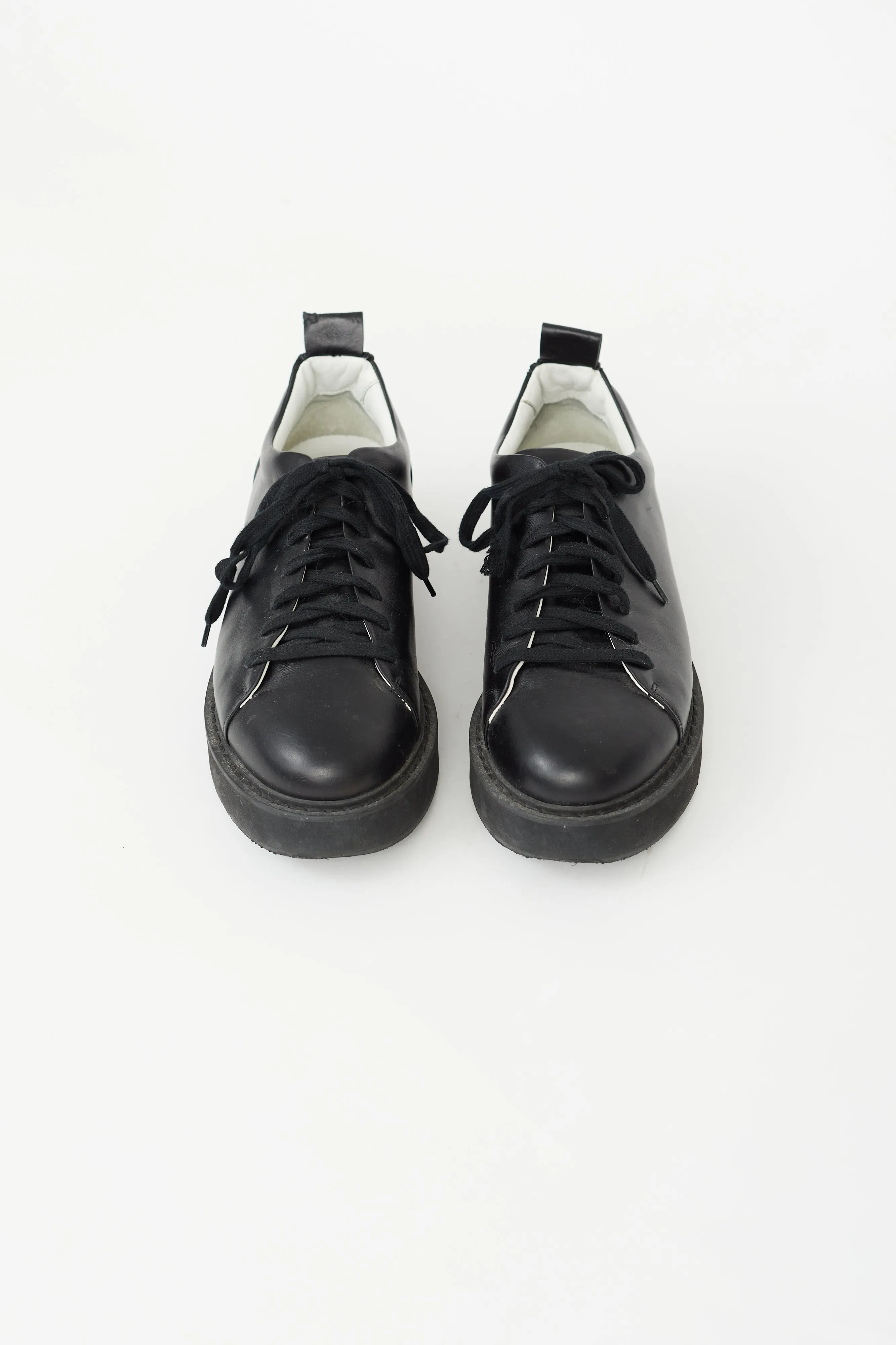 Black Leather Sneaker