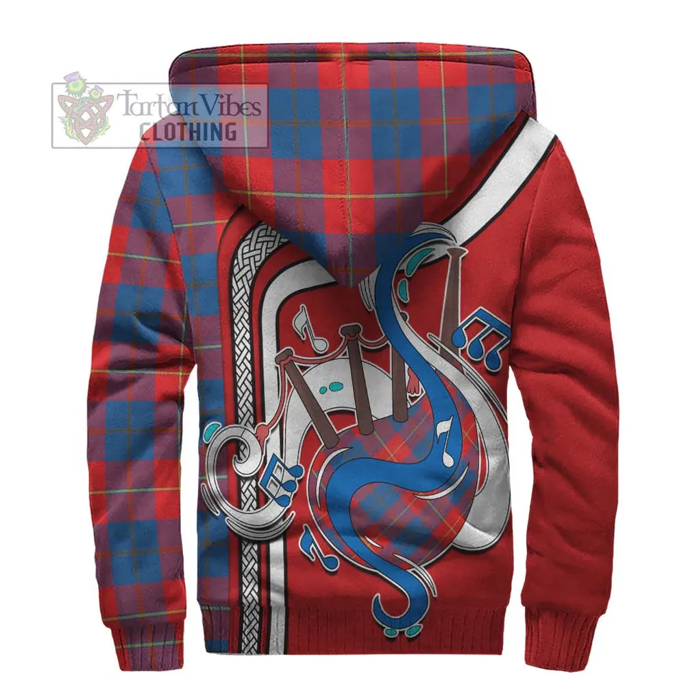 Blane Tartan Sherpa Hoodie with Epic Bagpipe Style