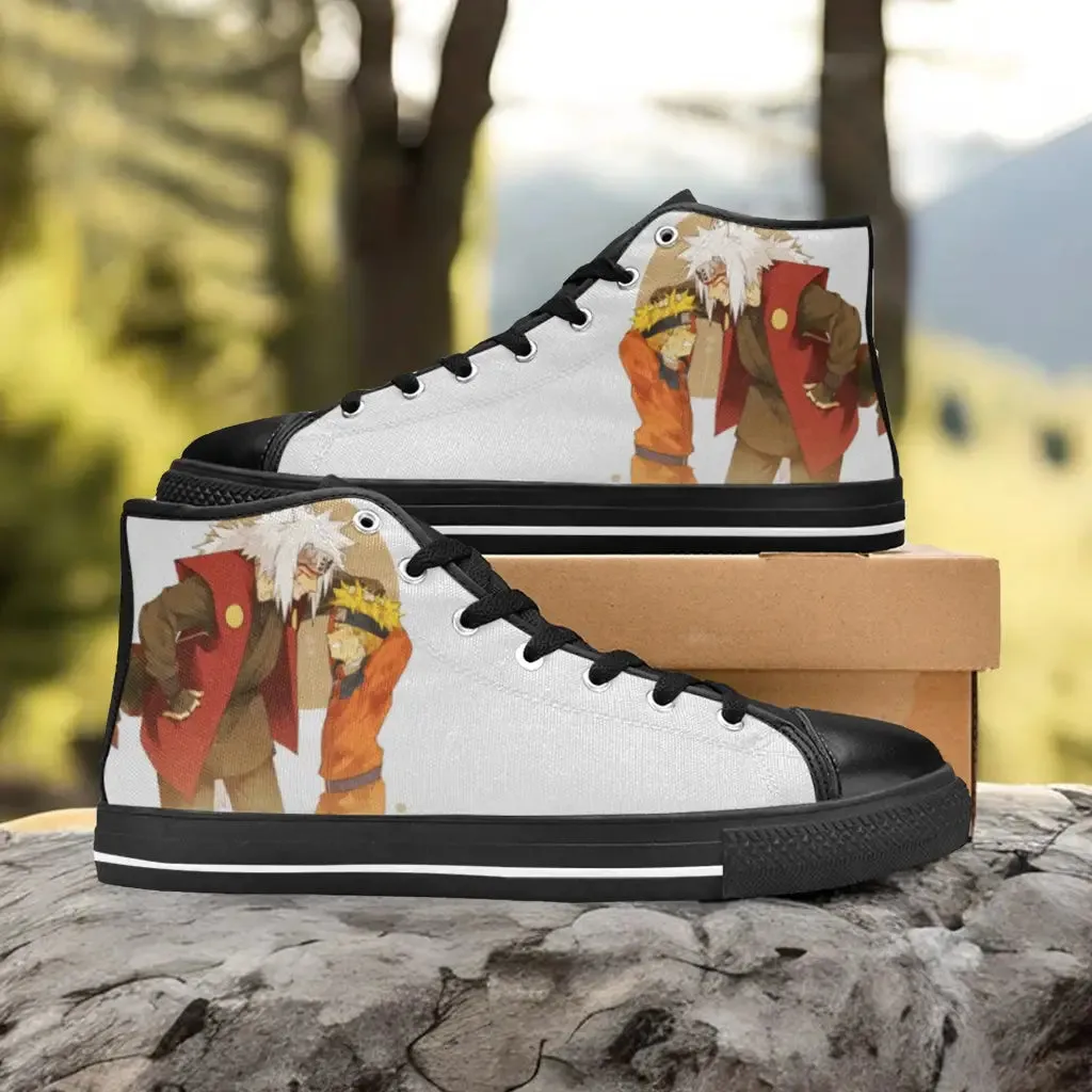 Boruto Naruto Jiraiya Shoes High Top Sneakers for Kids and Adults